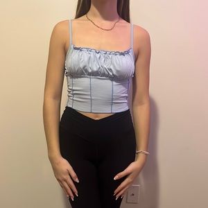 Women’s super cute light blue crop tank